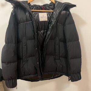 Moncler Black Quilted Puffer Jacket with Hood